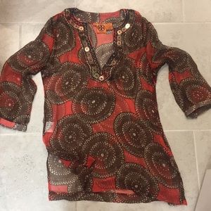 Tory Burch silk tunic size 10